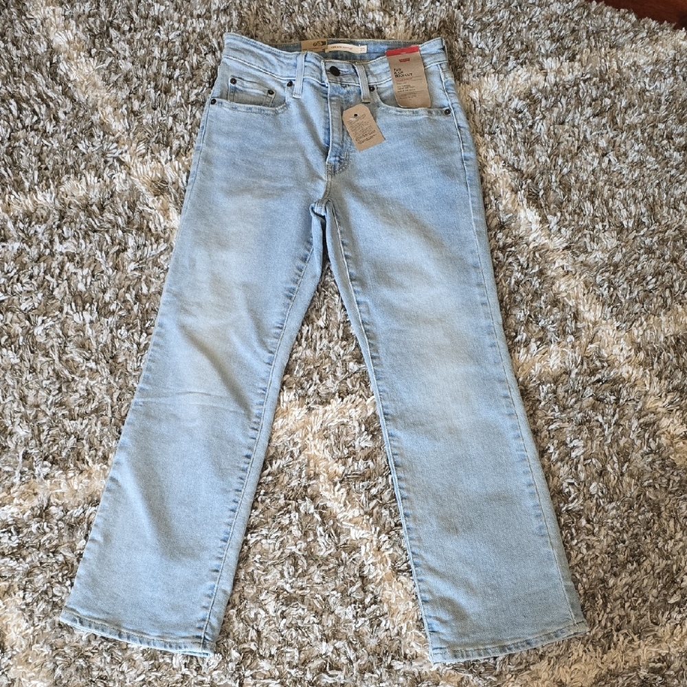 Levi's Light Blue Straight Leg Women's Jeans 725 Kick Bootcut